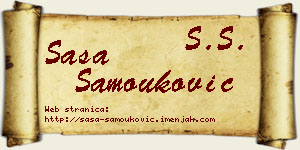 Saša Samouković vizit kartica